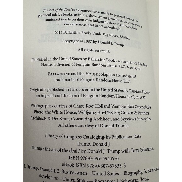 TRUMP Think Like A Billionaire & The Art Of The Deal Books - Picture 10 of 13